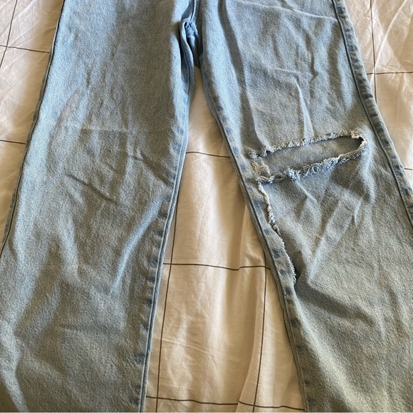 Zara Wide Leg Distressed Jeans - Picture 4 of 8